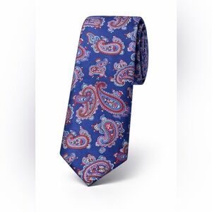 NEW! Roundtree & Yorke Blue Paisley Tie